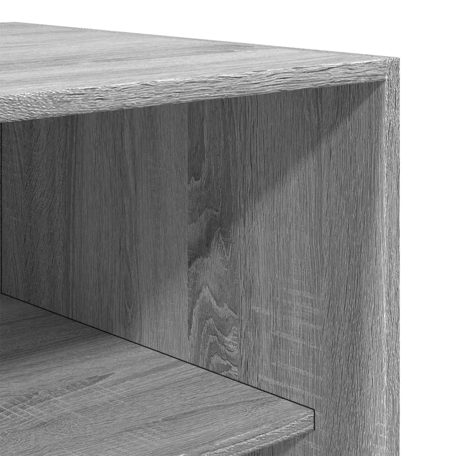 Kledingkast 80x50x200 cm bewerkt hout grijs sonoma eikenkleur
