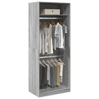Wardrobe 80x50x200 cm engineered wood grey Sonoma oak colour