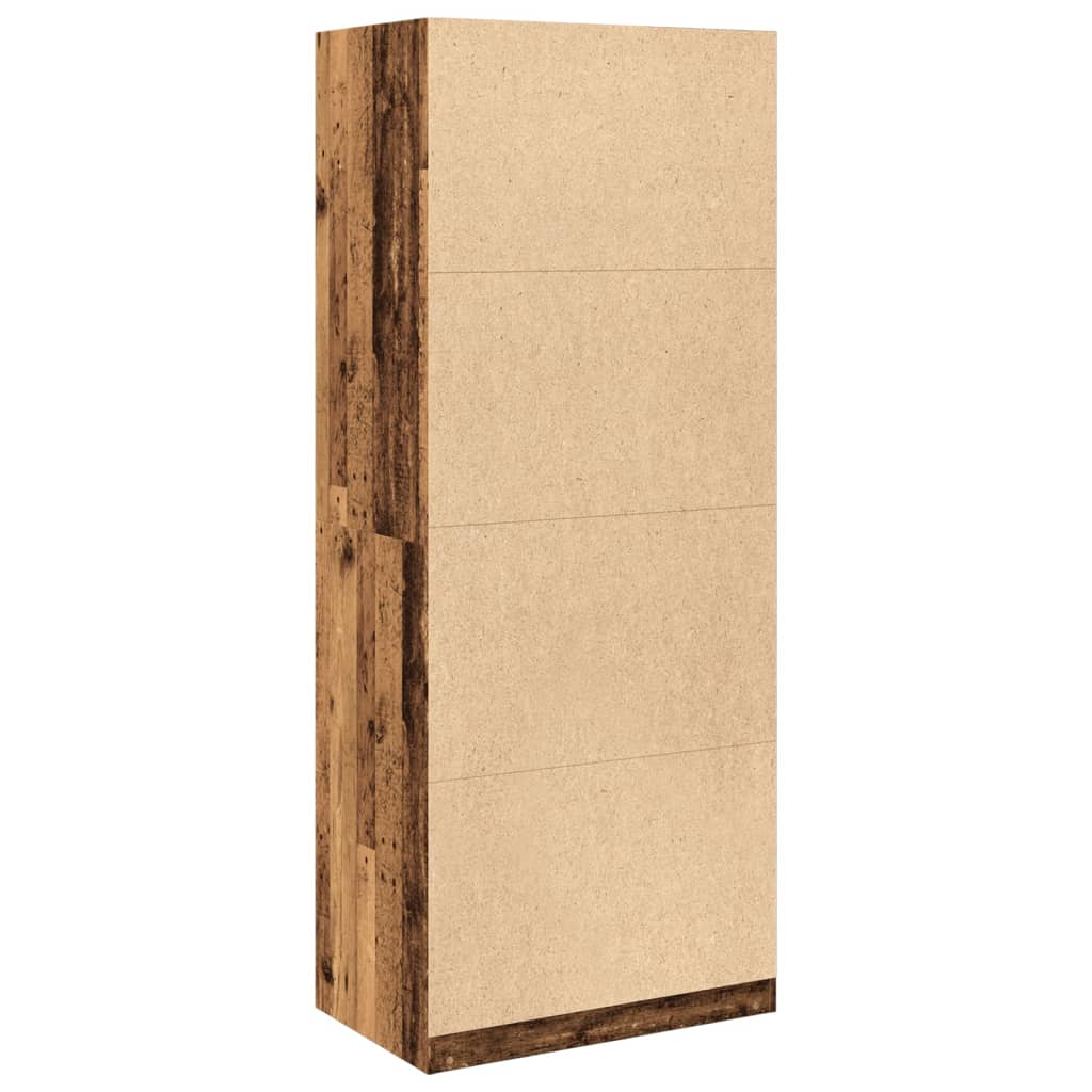 Kledingkast 80x50x200 cm bewerkt hout oud hout