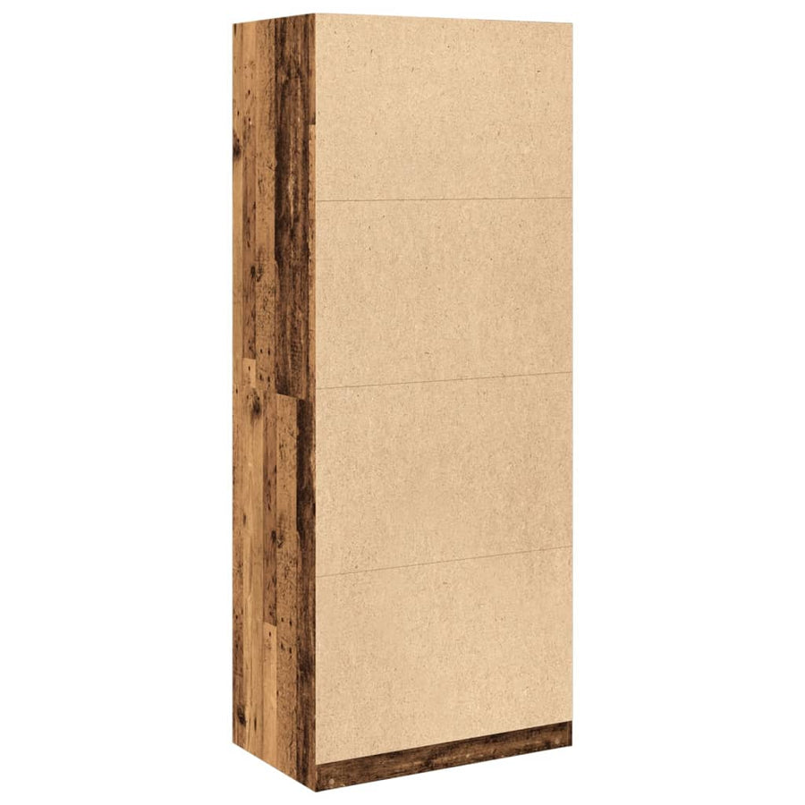 Kledingkast 80x50x200 cm bewerkt hout oud hout