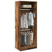 Kledingkast 80x50x200 cm bewerkt hout oud hout muurbevestiging