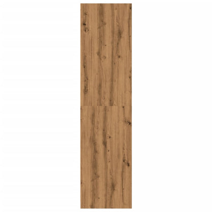 Kledingkast 80x50x200 cm bewerkt hout artisanaal eikenkleur