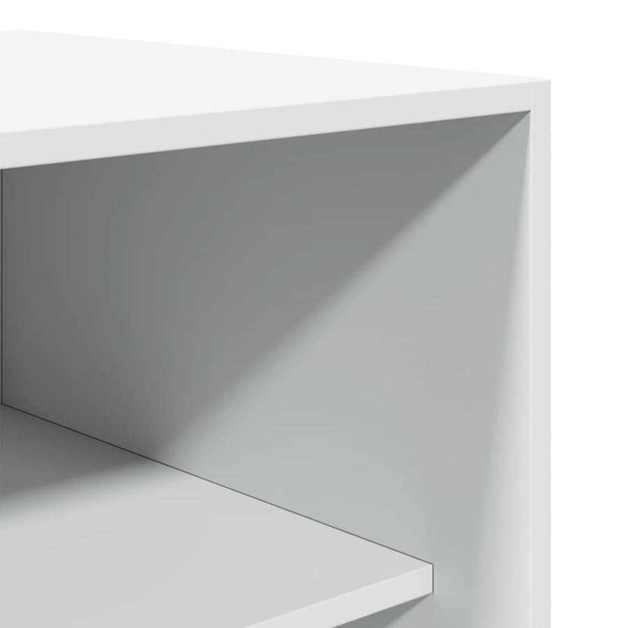 Kledingkast 100x50x200 cm bewerkt hout wit