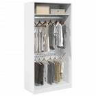 Wardrobe 100x50x200 cm engineered wood white