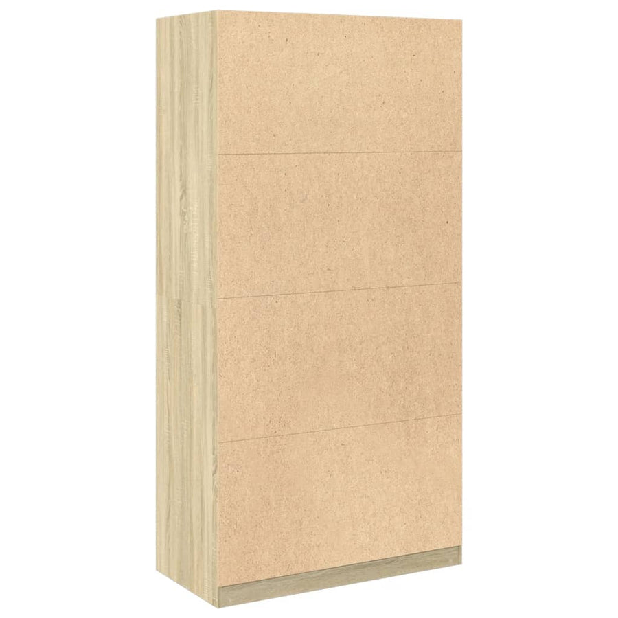 Kledingkast 100x50x200 cm bewerkt hout sonoma eikenkleurig
