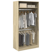 Kledingkast 100x50x200 cm bewerkt hout sonoma eiken