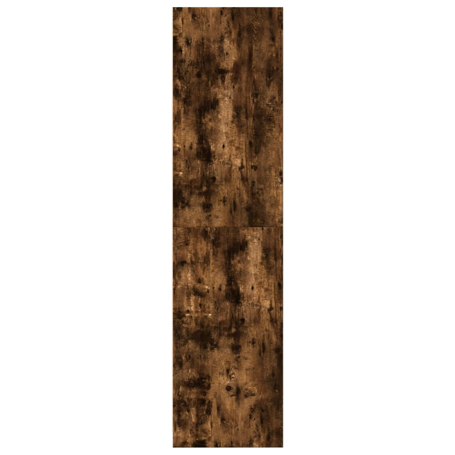 Kledingkast 100x50x200 cm bewerkt hout gerookt eikenkleurig