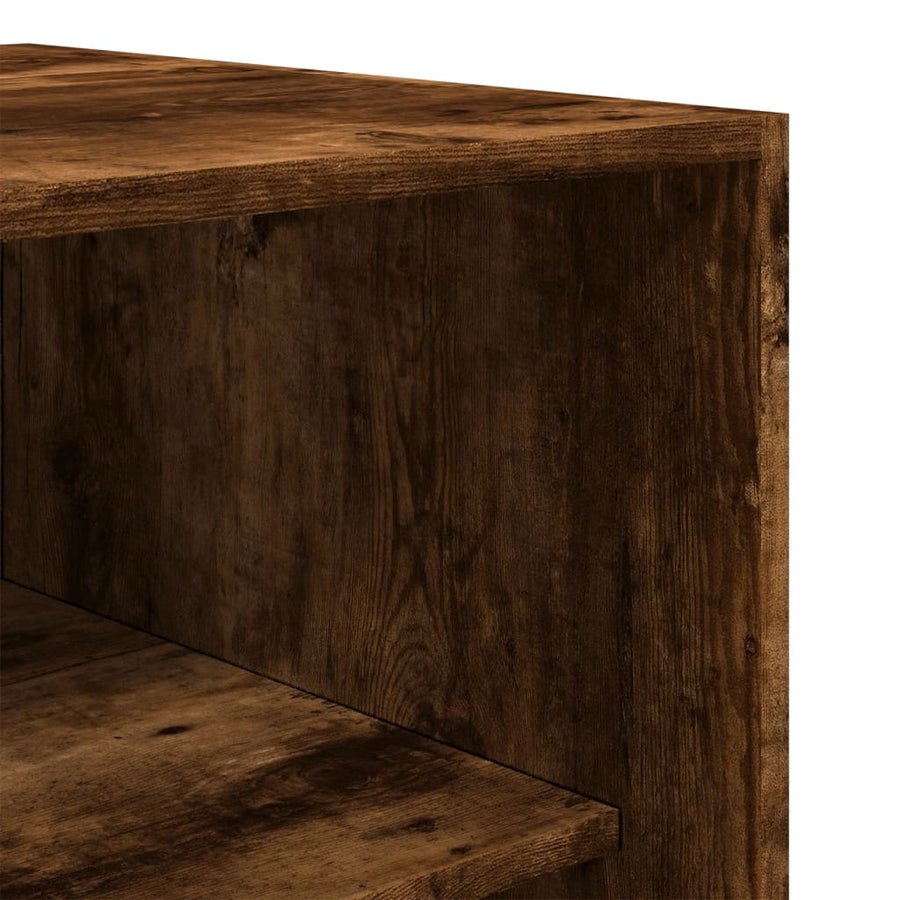 Kledingkast 100x50x200 cm bewerkt hout gerookt eikenkleurig