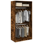 Wardrobe 100x50x200 cm engineered wood smoked oak look