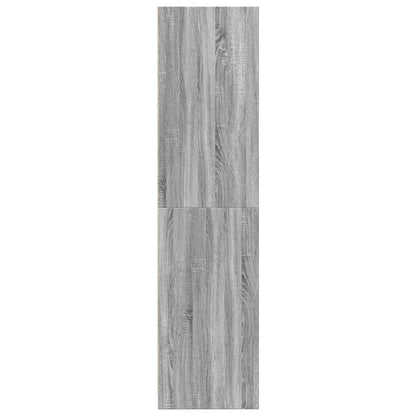 Kledingkast 100x50x200 cm bewerkt hout grijs sonoma eikenkleur