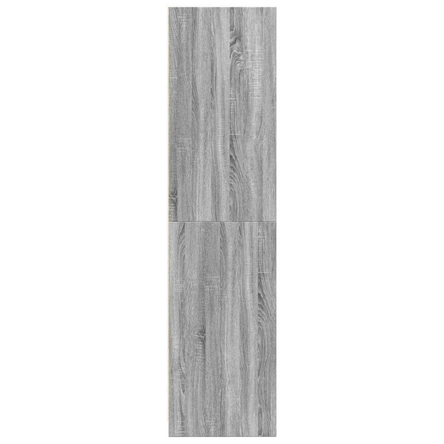 Kledingkast 100x50x200 cm bewerkt hout grijs sonoma eikenkleur