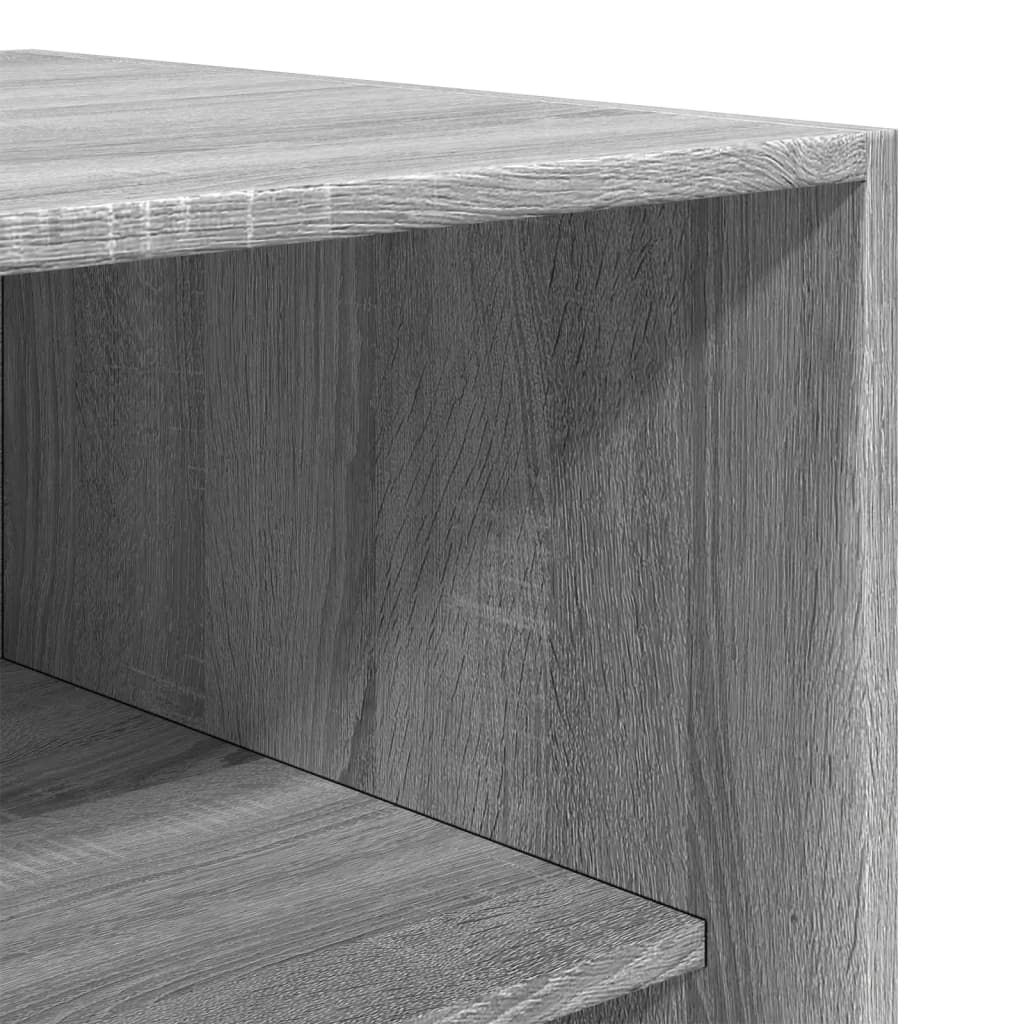 Kledingkast 100x50x200 cm bewerkt hout grijs sonoma eikenkleur