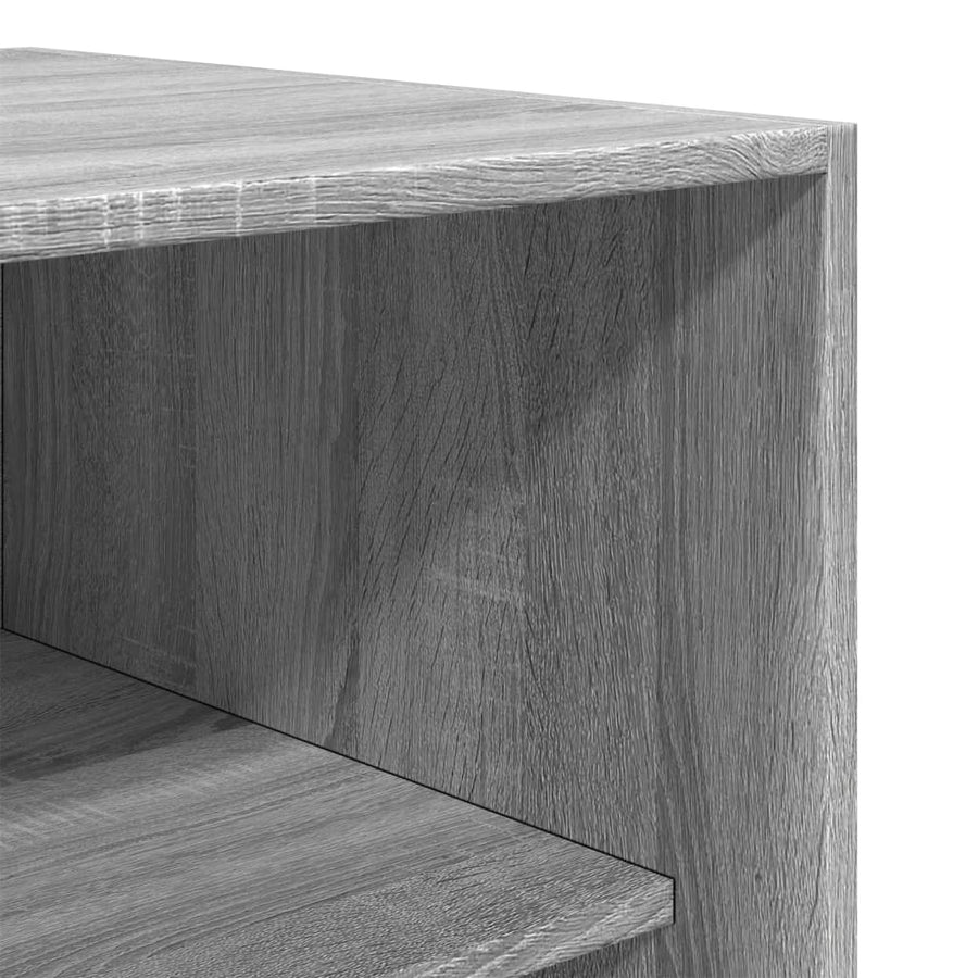 Kledingkast 100x50x200 cm bewerkt hout grijs sonoma eikenkleur