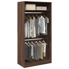 Wardrobe 100x50x200 cm processed wood brown oak color