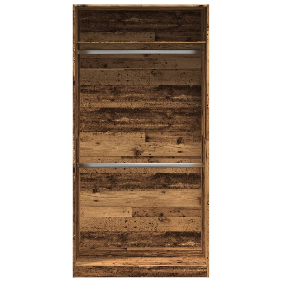 Kledingkast 100x50x200 cm bewerkt hout oud hout