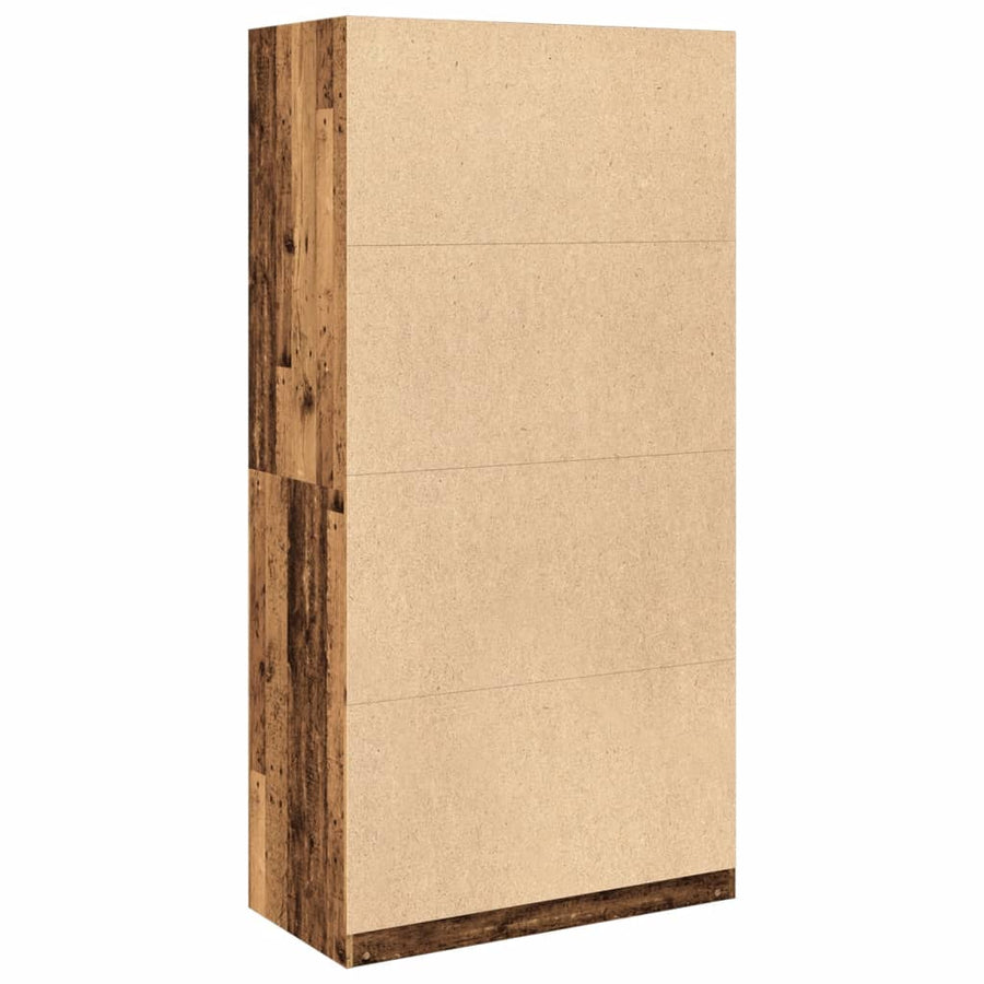 Kledingkast 100x50x200 cm bewerkt hout oud hout