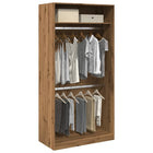 Wardrobe 100x50x200 cm engineered wood artisanal oak finish