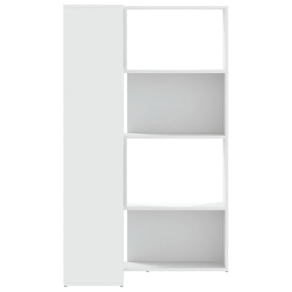 Boekenkast 4-laags hoek 85x85x140 cm bewerkt hout wit