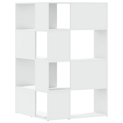 Boekenkast 4-laags hoek 85x85x140 cm bewerkt hout wit