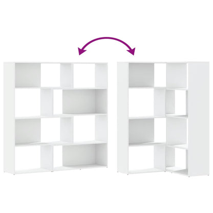Boekenkast 4-laags hoek 85x85x140 cm bewerkt hout wit