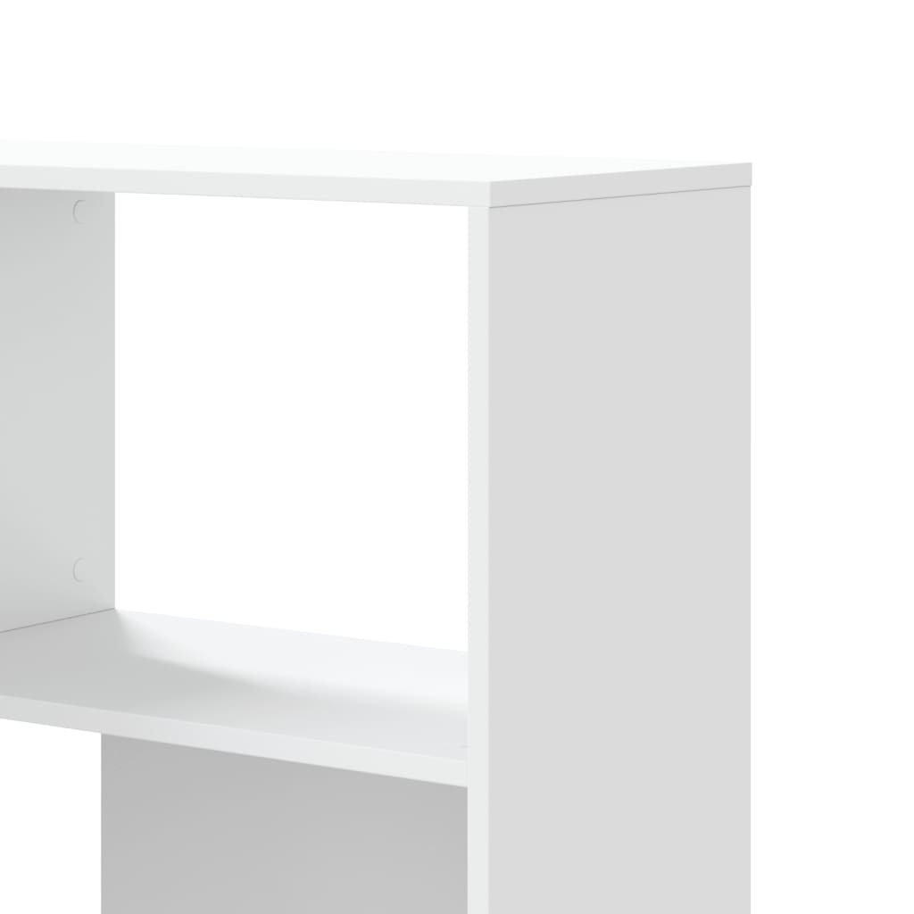 Boekenkast 4-laags hoek 85x85x140 cm bewerkt hout wit