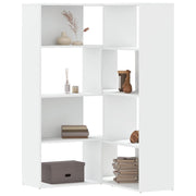 Boekenkast hoek 85x85x140 cm bewerkt hout wit