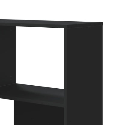 Boekenkast 4-laags hoek 85x85x140 cm bewerkt hout zwart