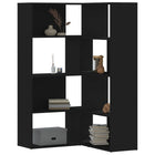 Boekenkast hoek 4-laags 85x85x140 cm bewerkt hout zwart