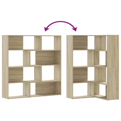 Boekenkast 4-laags hoek 85x85x140 cm bewerkt hout sonoma eiken