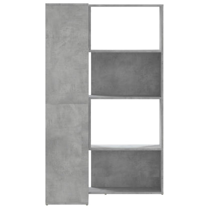 Boekenkast 4-laags hoek 85x85x140 cm bewerkt hout betongrijs