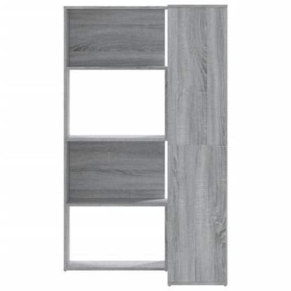 Boekenkast 4-laags hoek 85x85x140 cm bewerkt hout grijs sonoma