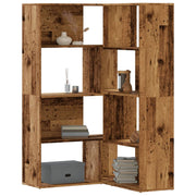 Boekenkast hoek 85x85x140 cm bewerkt hout