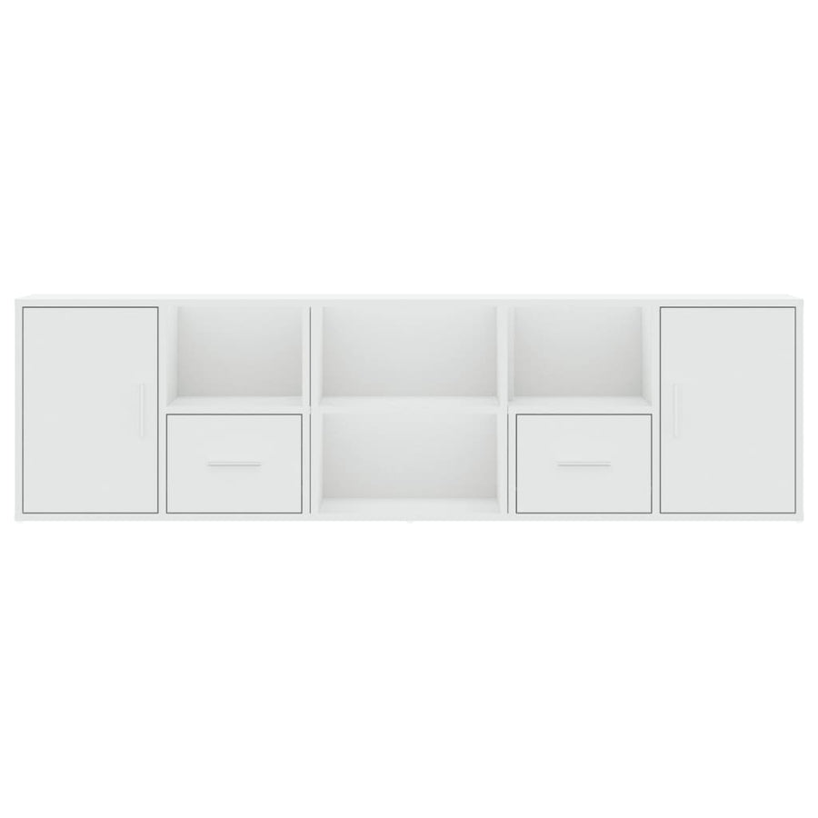 Hoekkast 160x40x45 cm bewerkt hout wit