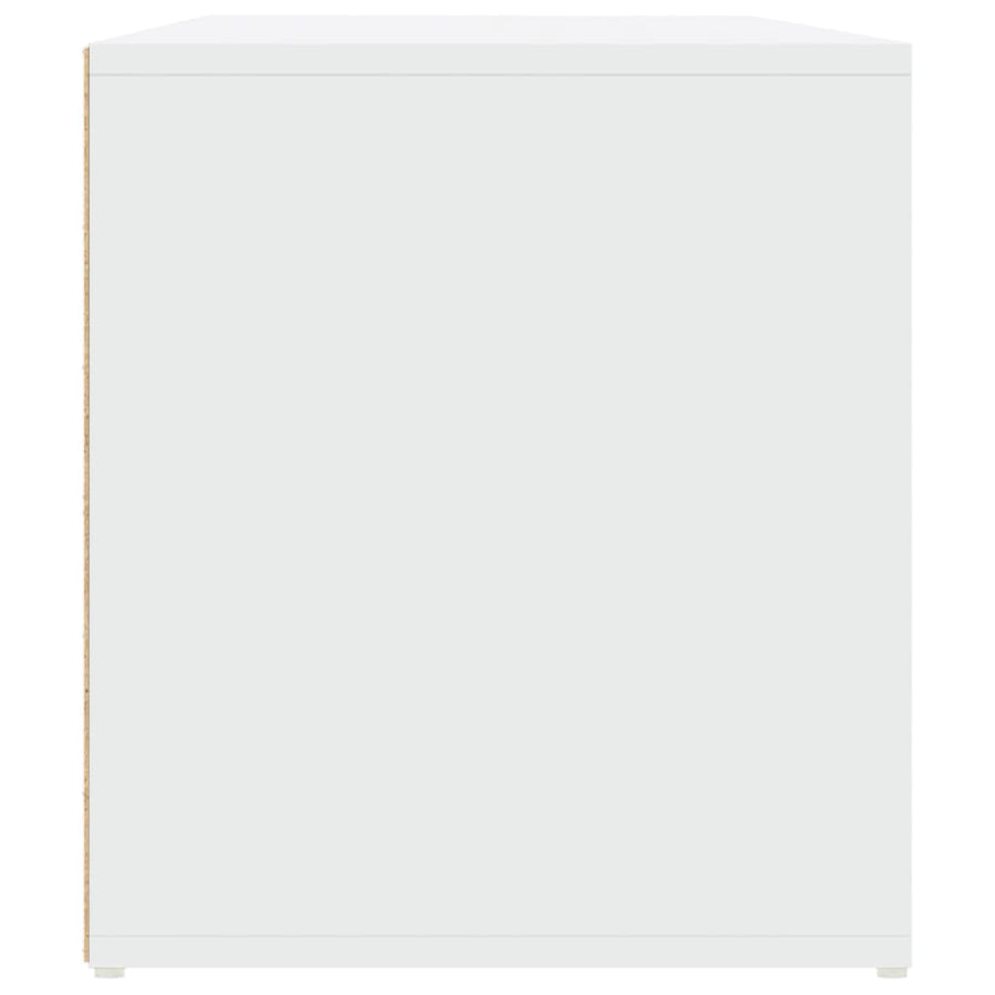 Hoekkast 160x40x45 cm bewerkt hout wit