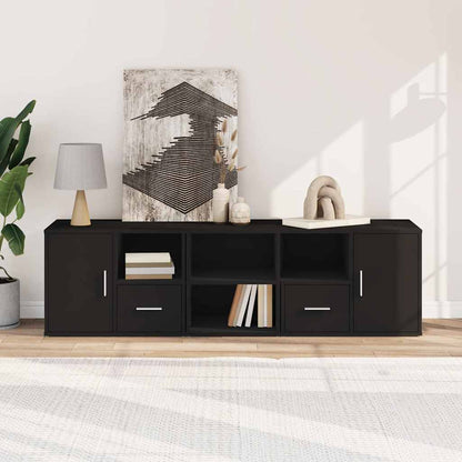 Hoekkast 160X40X45 Cm Bewerkt Hout Zwart