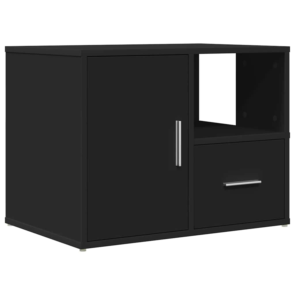 Hoekkast 160X40X45 Cm Bewerkt Hout Zwart