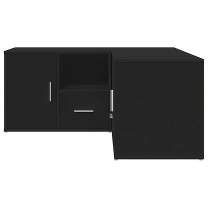 Hoekkast 160X40X45 Cm Bewerkt Hout Zwart