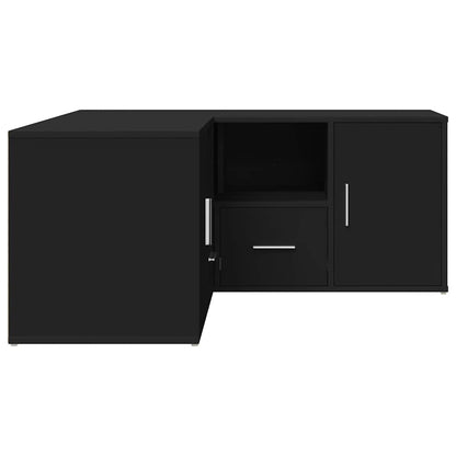 Hoekkast 160X40X45 Cm Bewerkt Hout Zwart