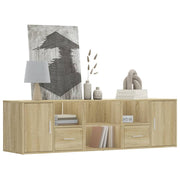 Hoekkast 160x40x45 cm bewerkt hout sonoma eiken