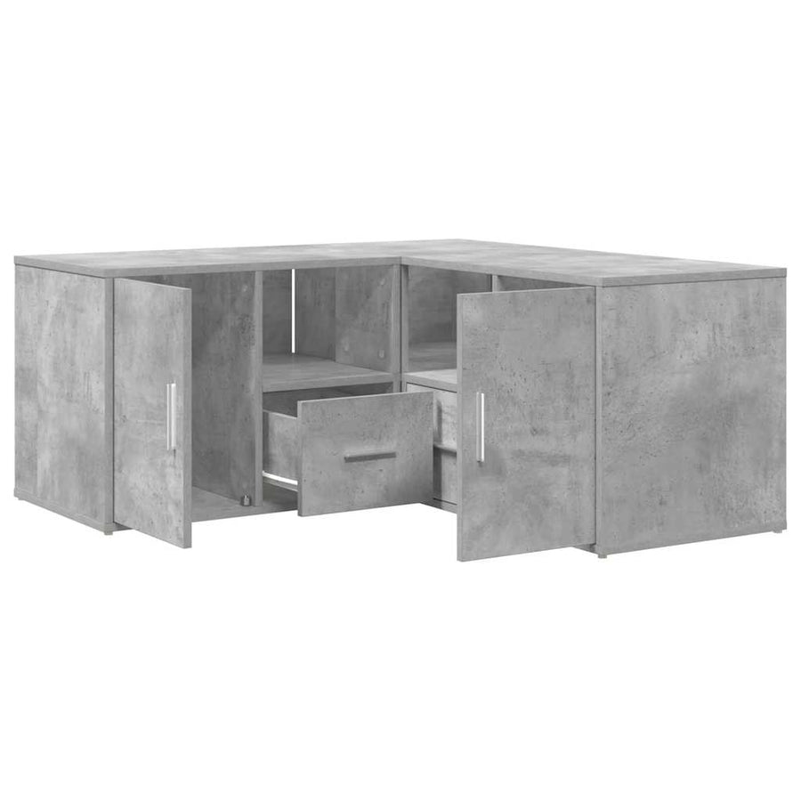 Hoekkast 160X40X45 Cm Bewerkt Hout Betongrijs