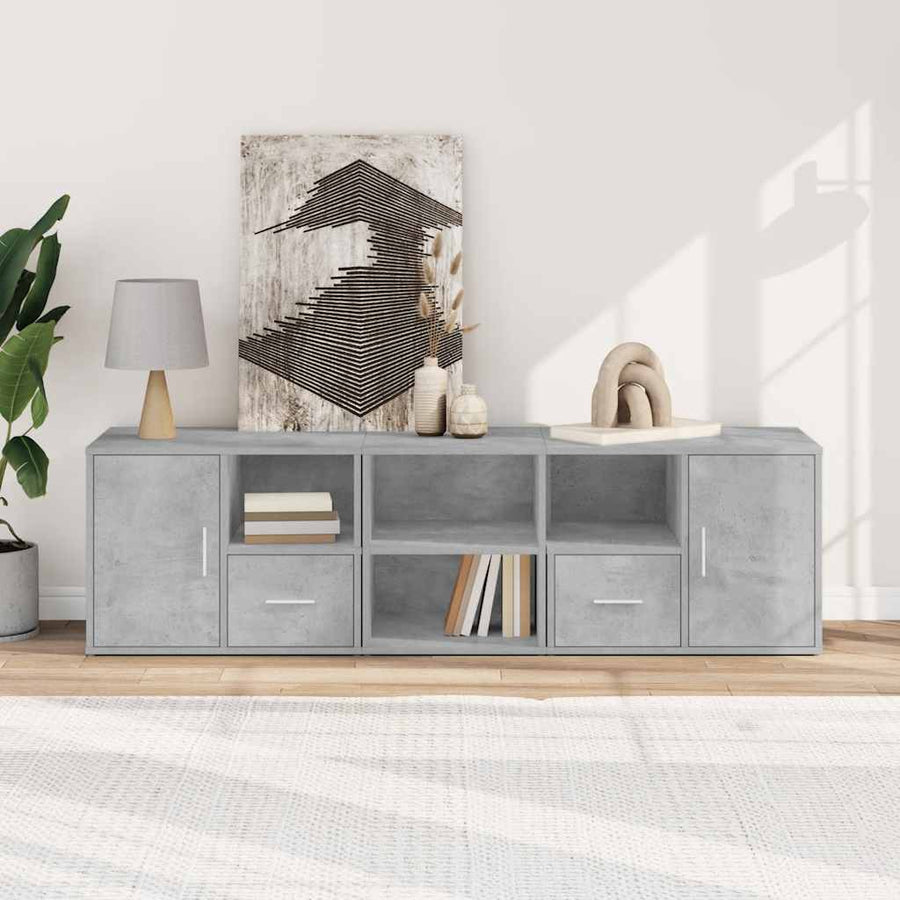 Hoekkast 160X40X45 Cm Bewerkt Hout Betongrijs