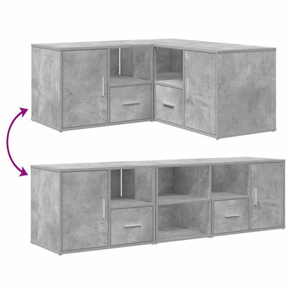 Hoekkast 160X40X45 Cm Bewerkt Hout Betongrijs