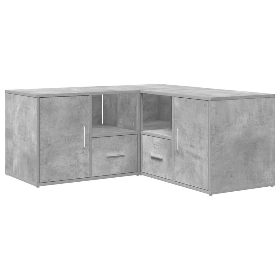 Hoekkast 160X40X45 Cm Bewerkt Hout Betongrijs