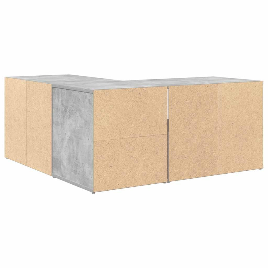 Hoekkast 160X40X45 Cm Bewerkt Hout Betongrijs