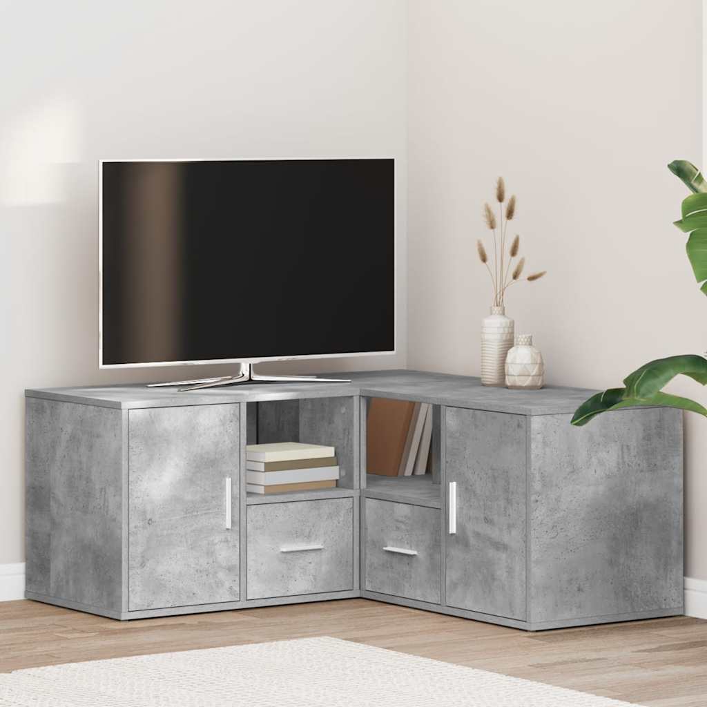 Hoekkast 160X40X45 Cm Bewerkt Hout Betongrijs