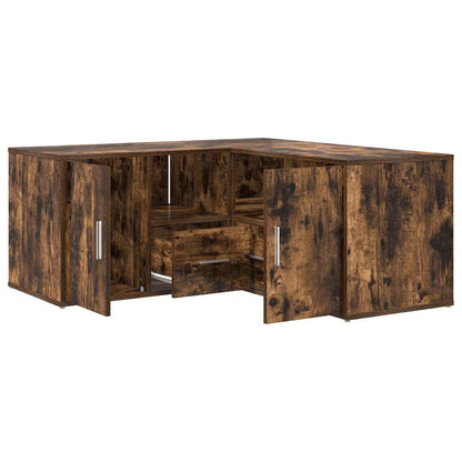 Hoekkast 160X40X45 Cm Bewerkt Hout Kleurig Gerookt eiken