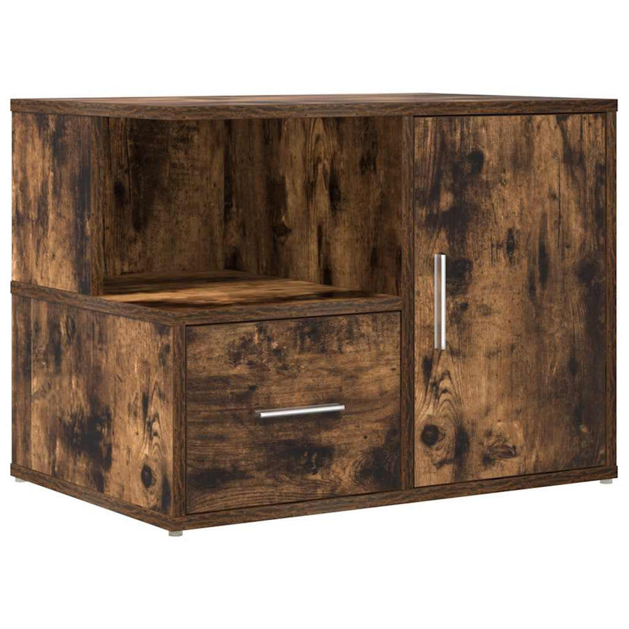 Hoekkast 160X40X45 Cm Bewerkt Hout Kleurig Gerookt eiken