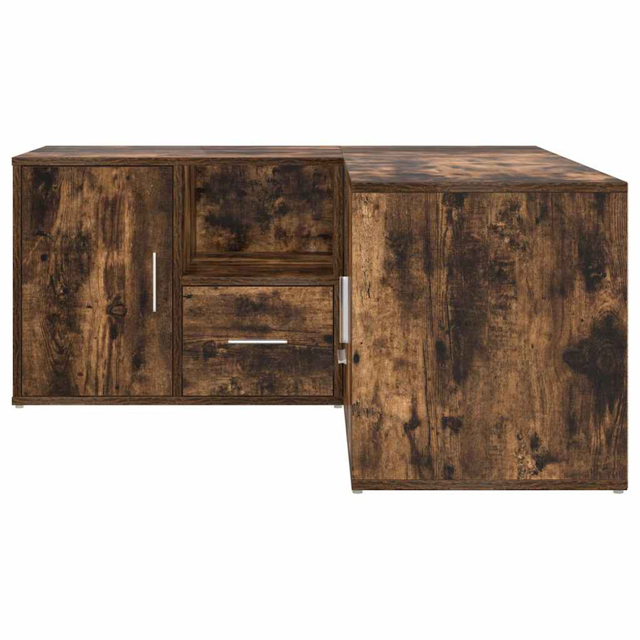 Hoekkast 160X40X45 Cm Bewerkt Hout Kleurig Gerookt eiken