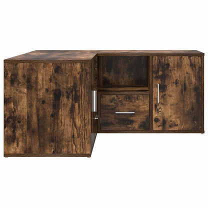 Hoekkast 160X40X45 Cm Bewerkt Hout Kleurig Gerookt eiken