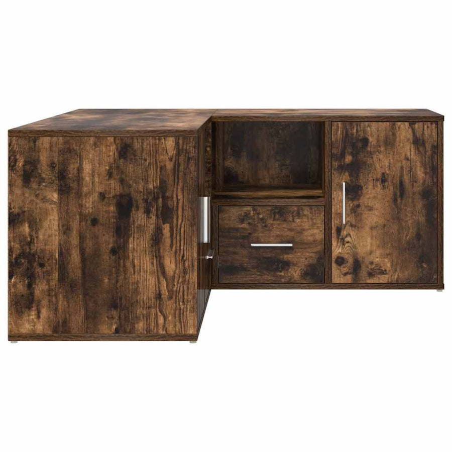 Hoekkast 160X40X45 Cm Bewerkt Hout Kleurig Gerookt eiken
